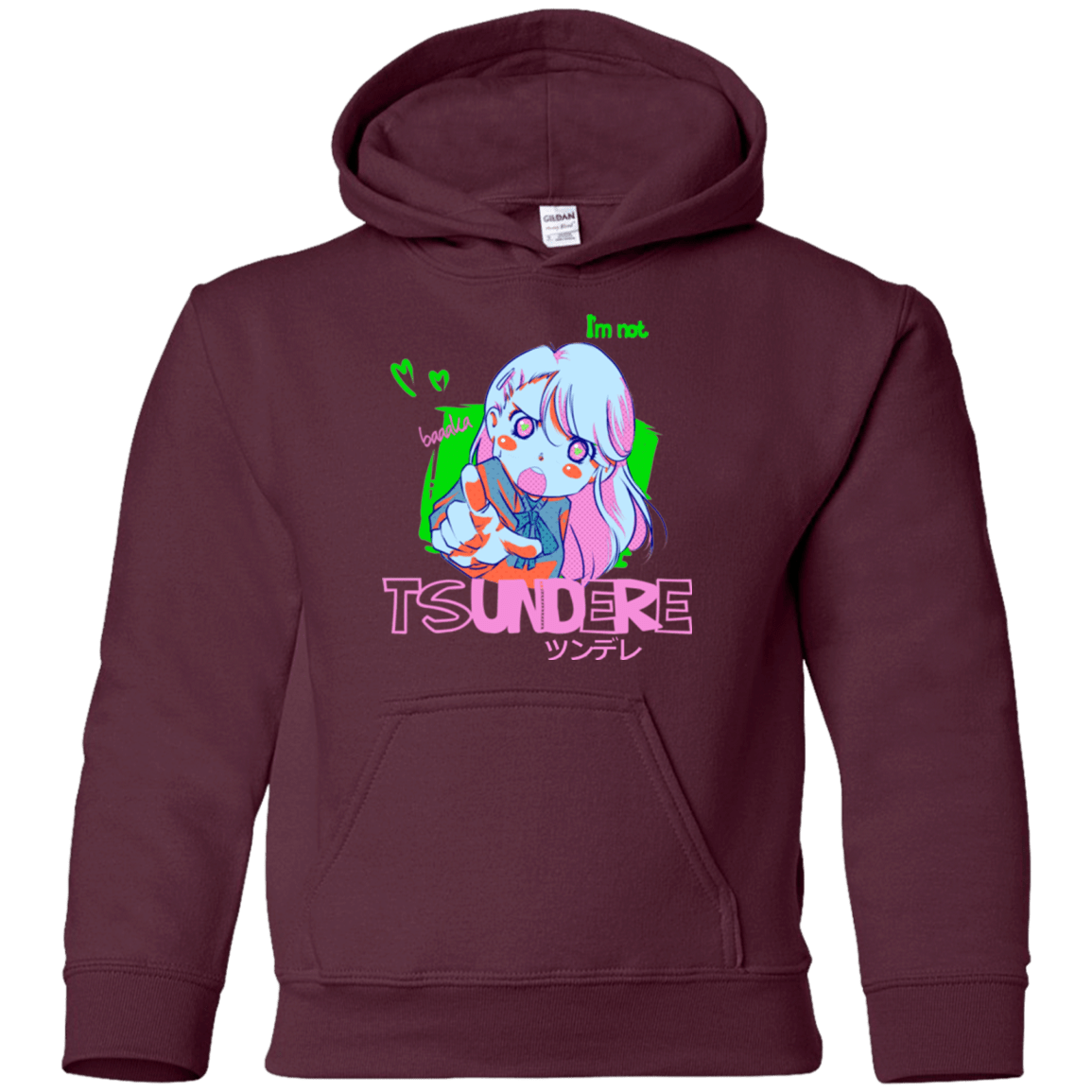 Sweatshirts Maroon / YS Tsundere Youth Hoodie