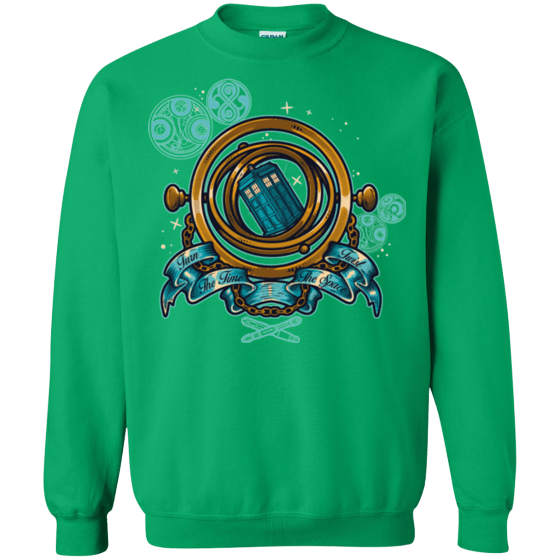 Sweatshirts Irish Green / Small TURN THE TIME TWIST THE SPACE Crewneck Sweatshirt
