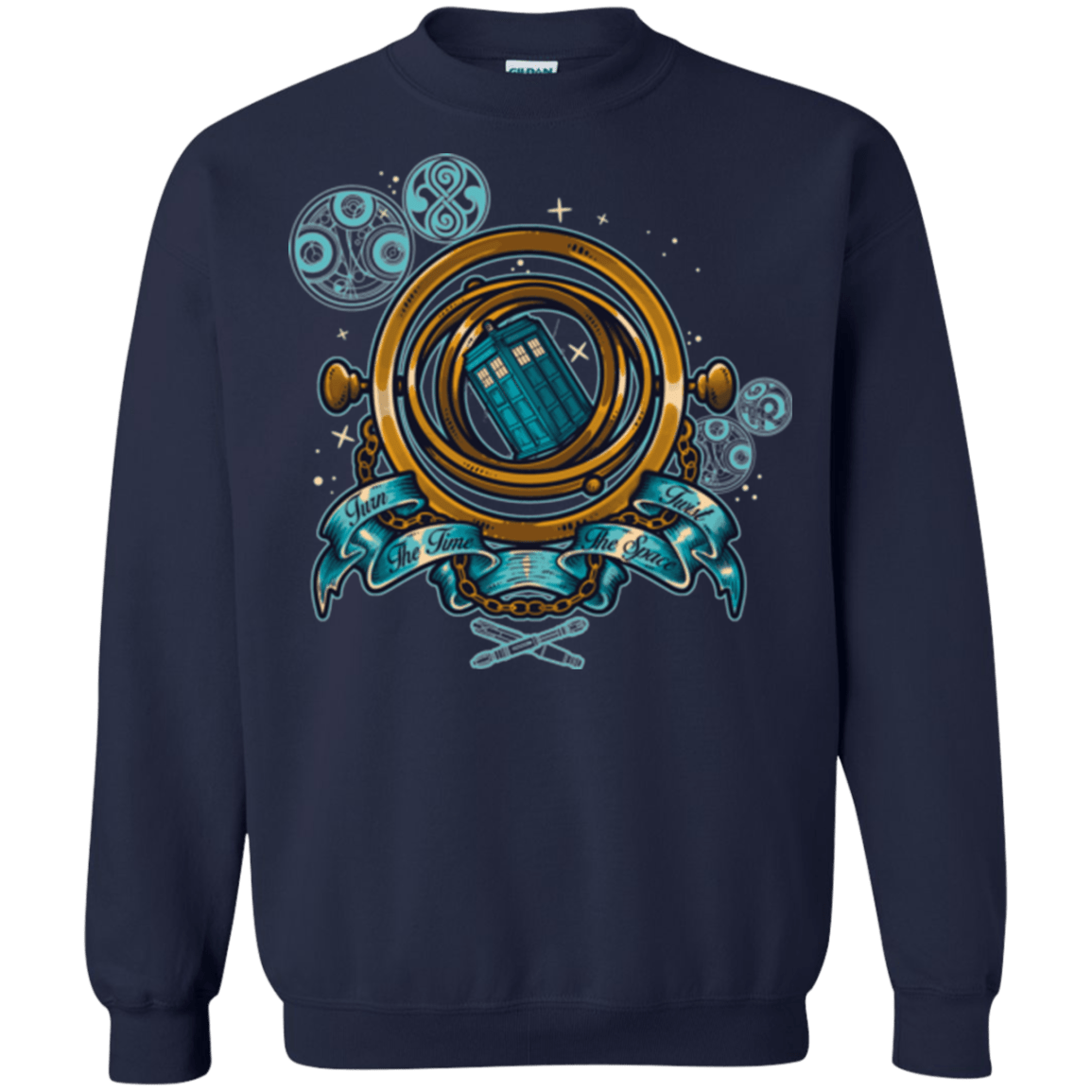 Sweatshirts Navy / Small TURN THE TIME TWIST THE SPACE Crewneck Sweatshirt
