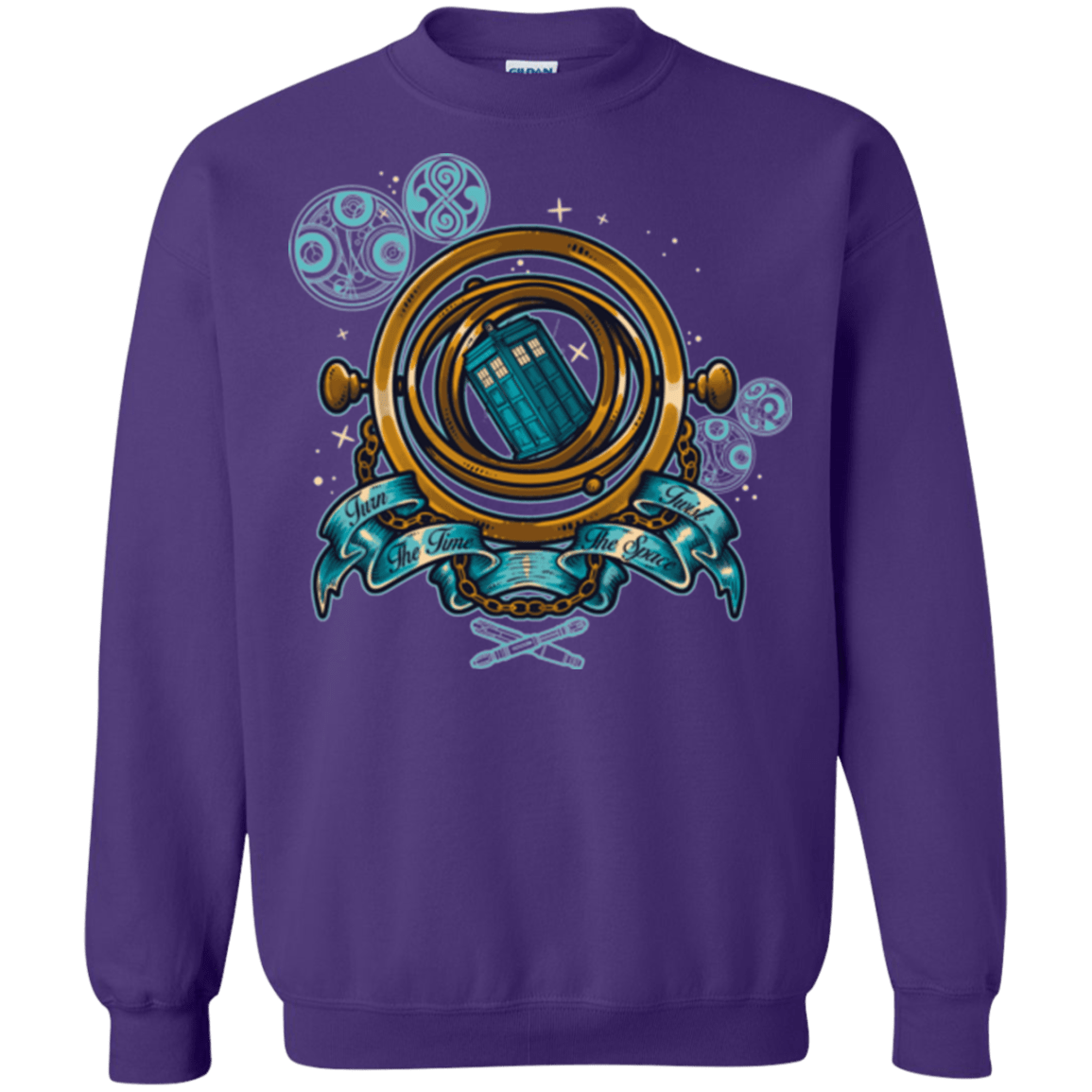Sweatshirts Purple / Small TURN THE TIME TWIST THE SPACE Crewneck Sweatshirt