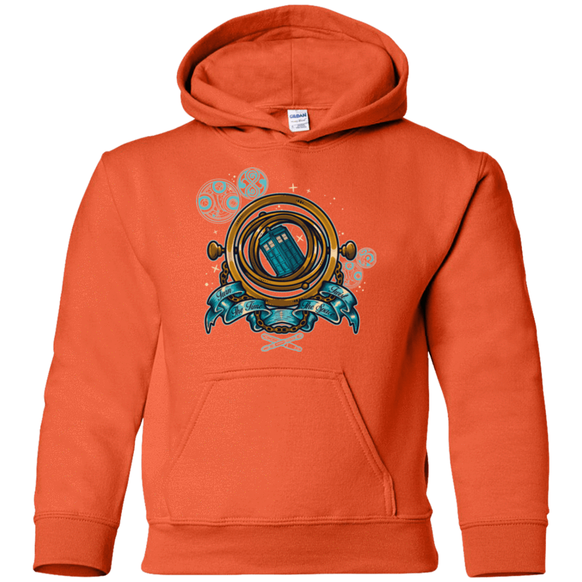 Sweatshirts Orange / YS TURN THE TIME TWIST THE SPACE Youth Hoodie