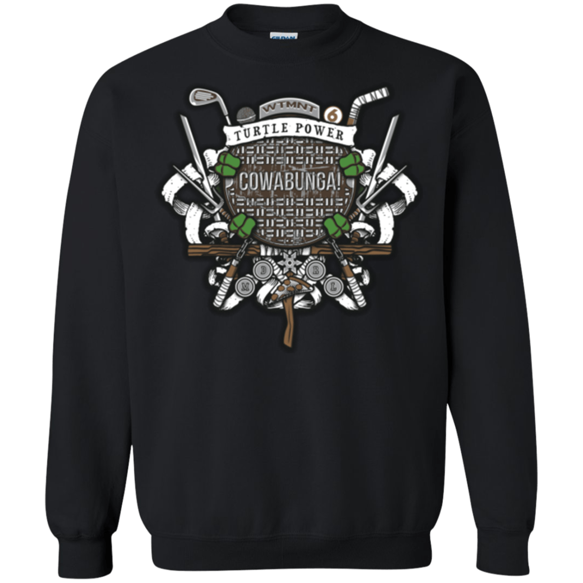 Sweatshirts Black / Small Turtle Power! Crewneck Sweatshirt