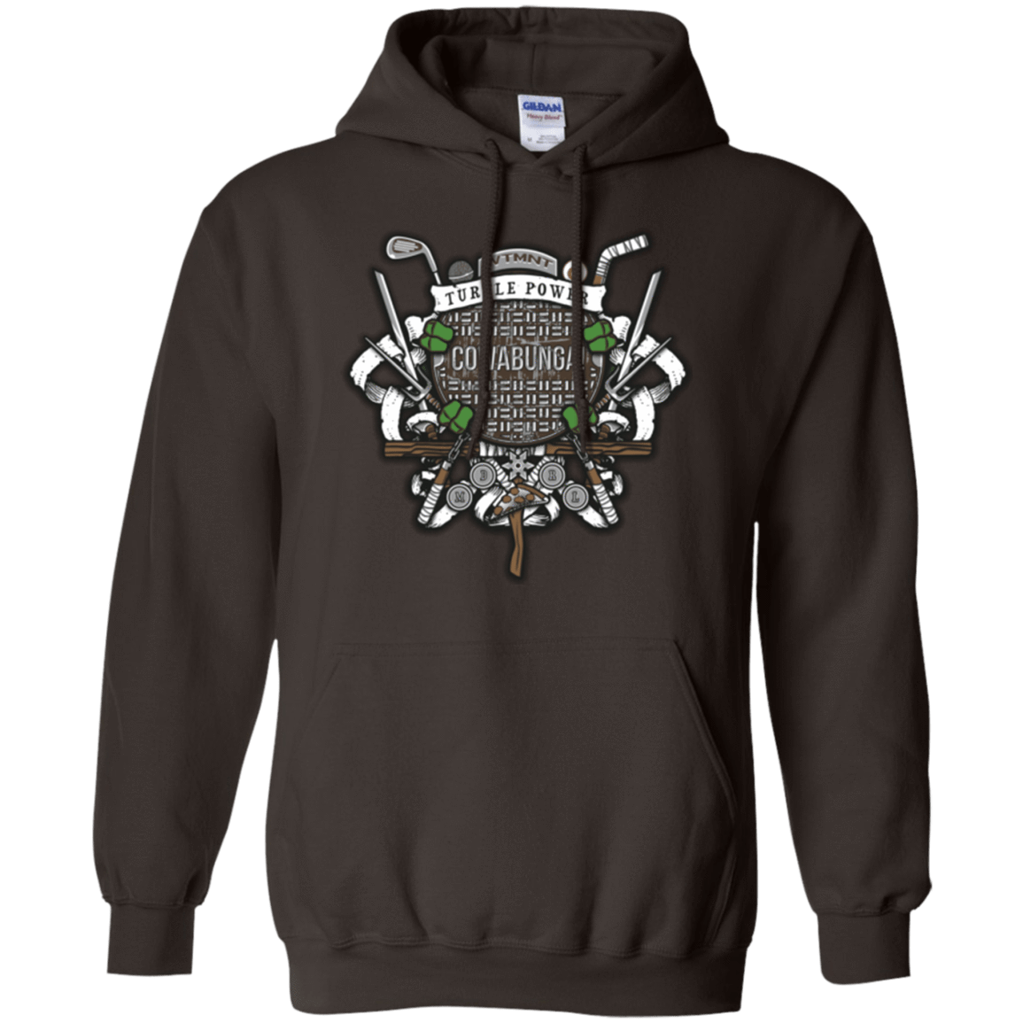 Sweatshirts Dark Chocolate / Small Turtle Power! Pullover Hoodie