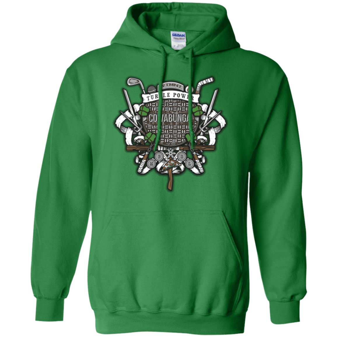 Sweatshirts Irish Green / Small Turtle Power! Pullover Hoodie
