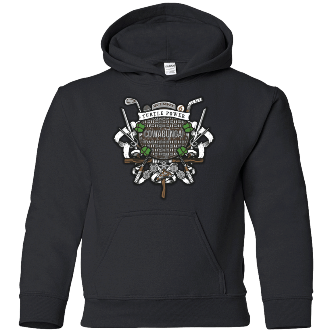 Sweatshirts Black / YS Turtle Power! Youth Hoodie