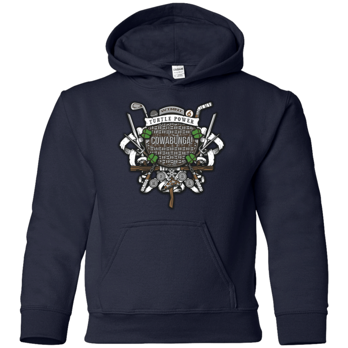 Sweatshirts Navy / YS Turtle Power! Youth Hoodie