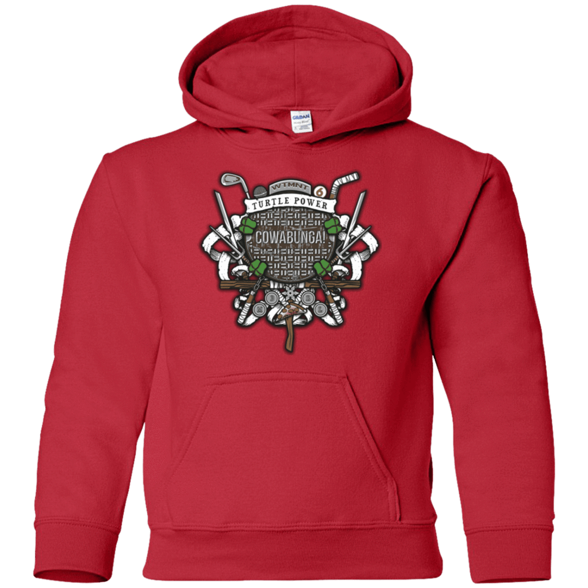 Sweatshirts Red / YS Turtle Power! Youth Hoodie