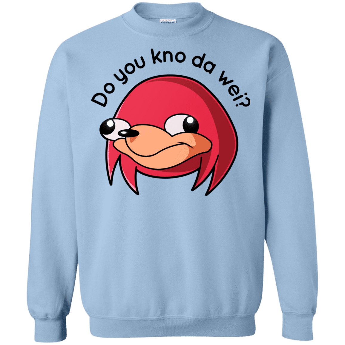 Sweatshirts Light Blue / Small Ugandan Knuckles Crewneck Sweatshirt