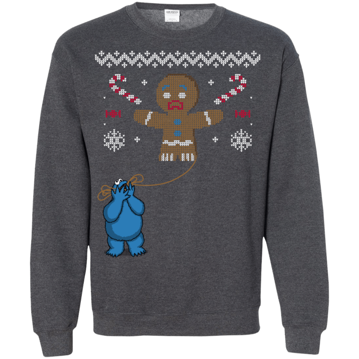 Sweatshirts Dark Heather / S Ugly Cookie Crewneck Sweatshirt