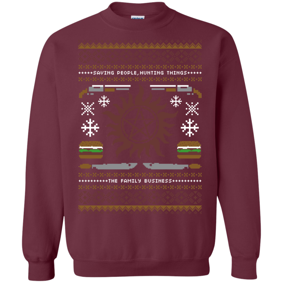 Sweatshirts Maroon / Small UGLY SUPERNATURAL Crewneck Sweatshirt