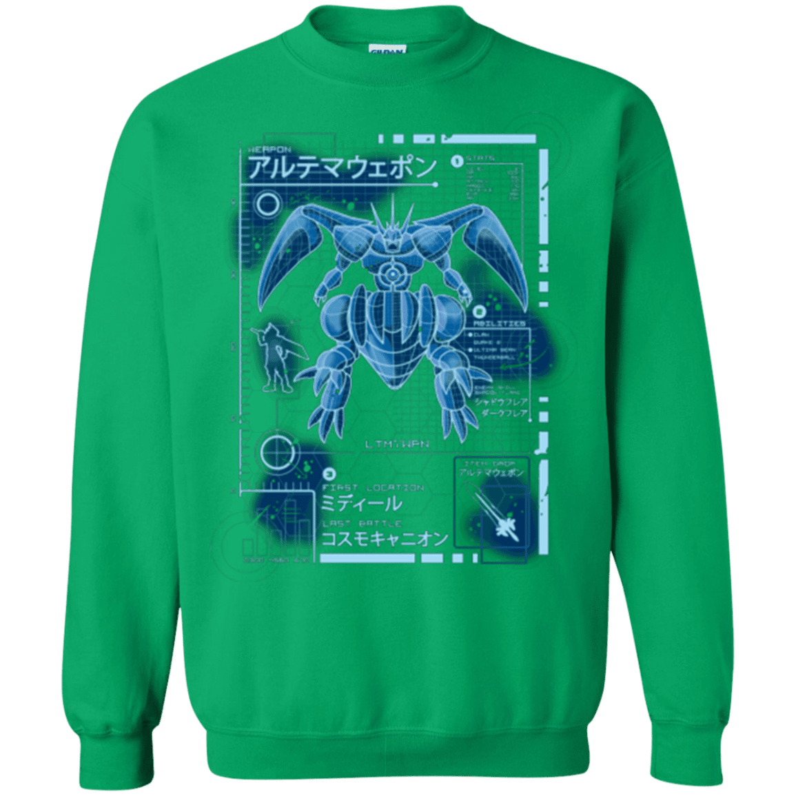 Sweatshirts Irish Green / Small ULTIMATE BLUE PRINT Crewneck Sweatshirt
