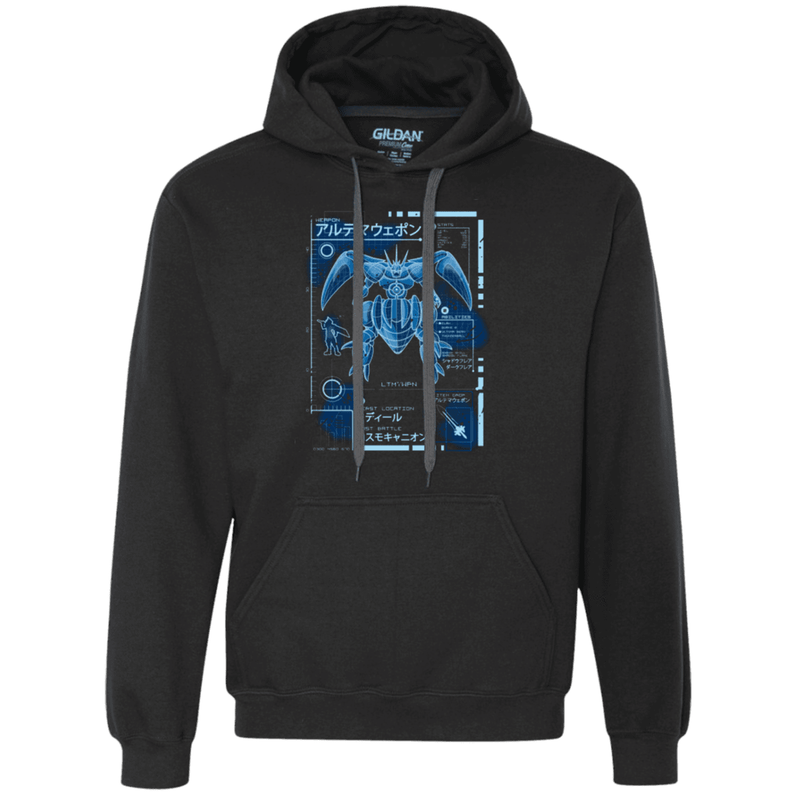 Sweatshirts Black / Small ULTIMATE BLUE PRINT Premium Fleece Hoodie
