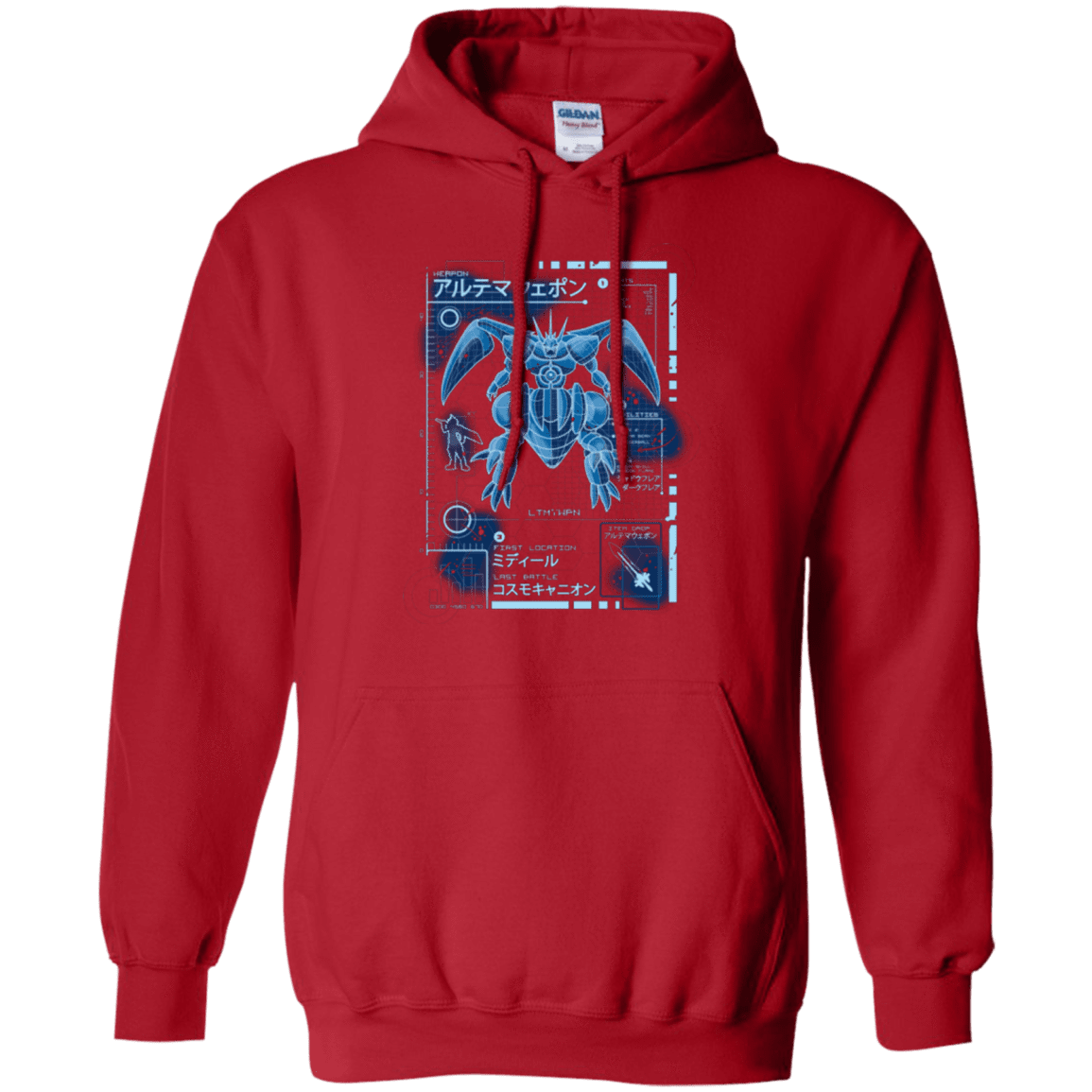 Sweatshirts Red / Small ULTIMATE BLUE PRINT Pullover Hoodie