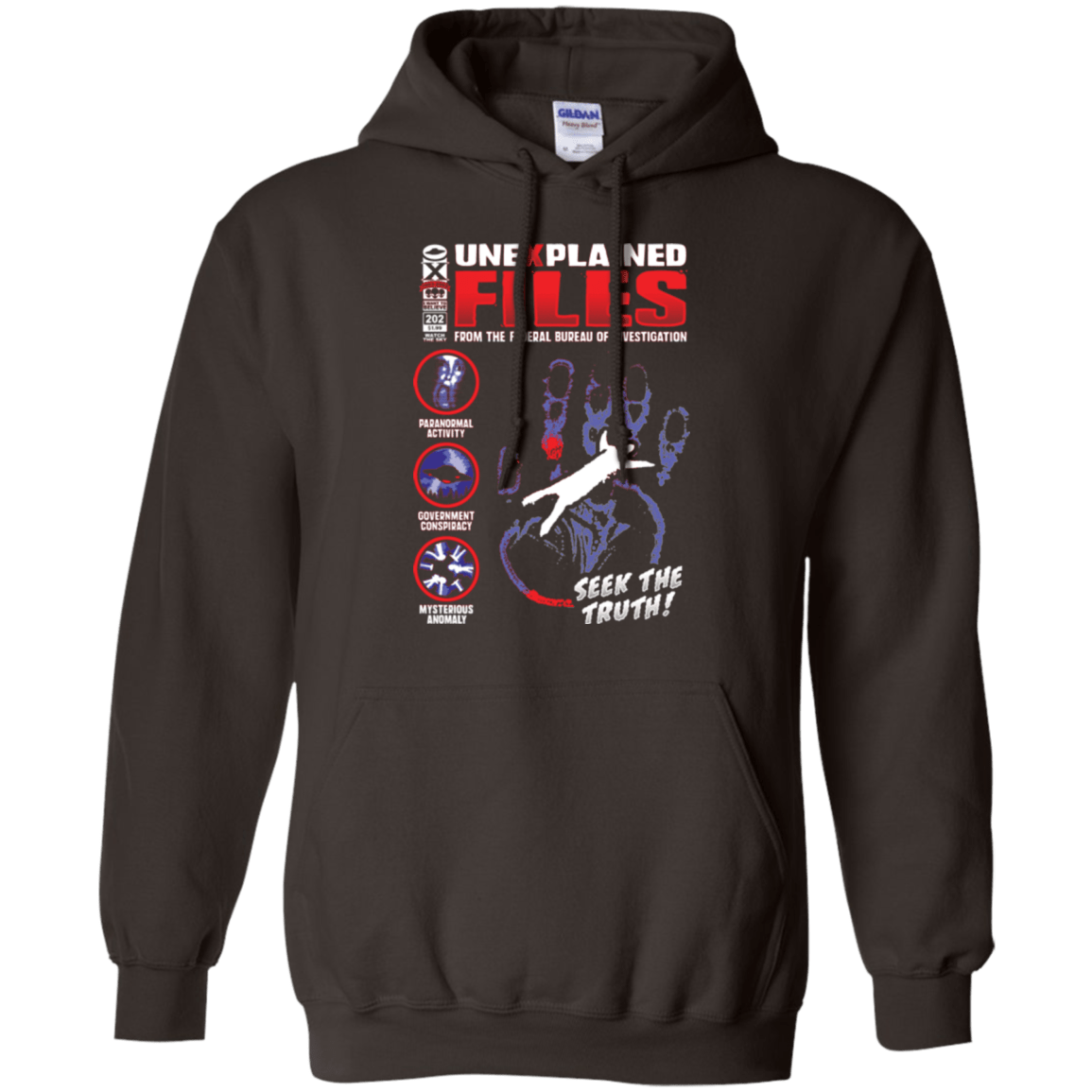 Sweatshirts Dark Chocolate / Small Unexplained Files Pullover Hoodie
