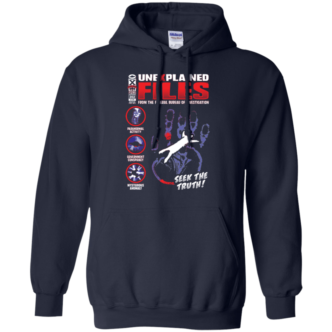 Sweatshirts Navy / Small Unexplained Files Pullover Hoodie