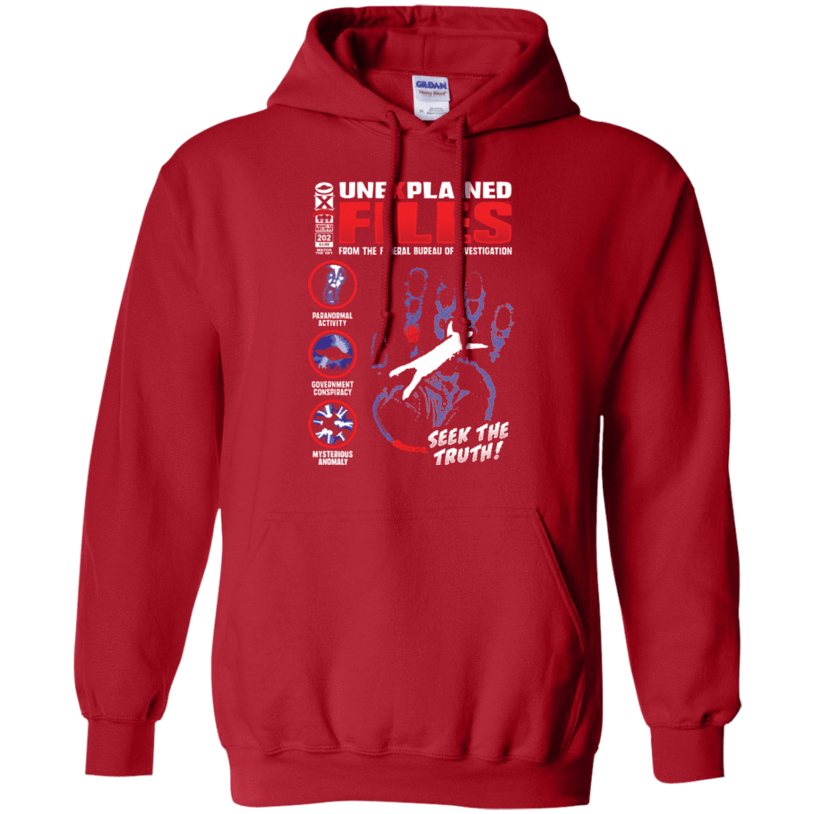 Sweatshirts Red / Small Unexplained Files Pullover Hoodie