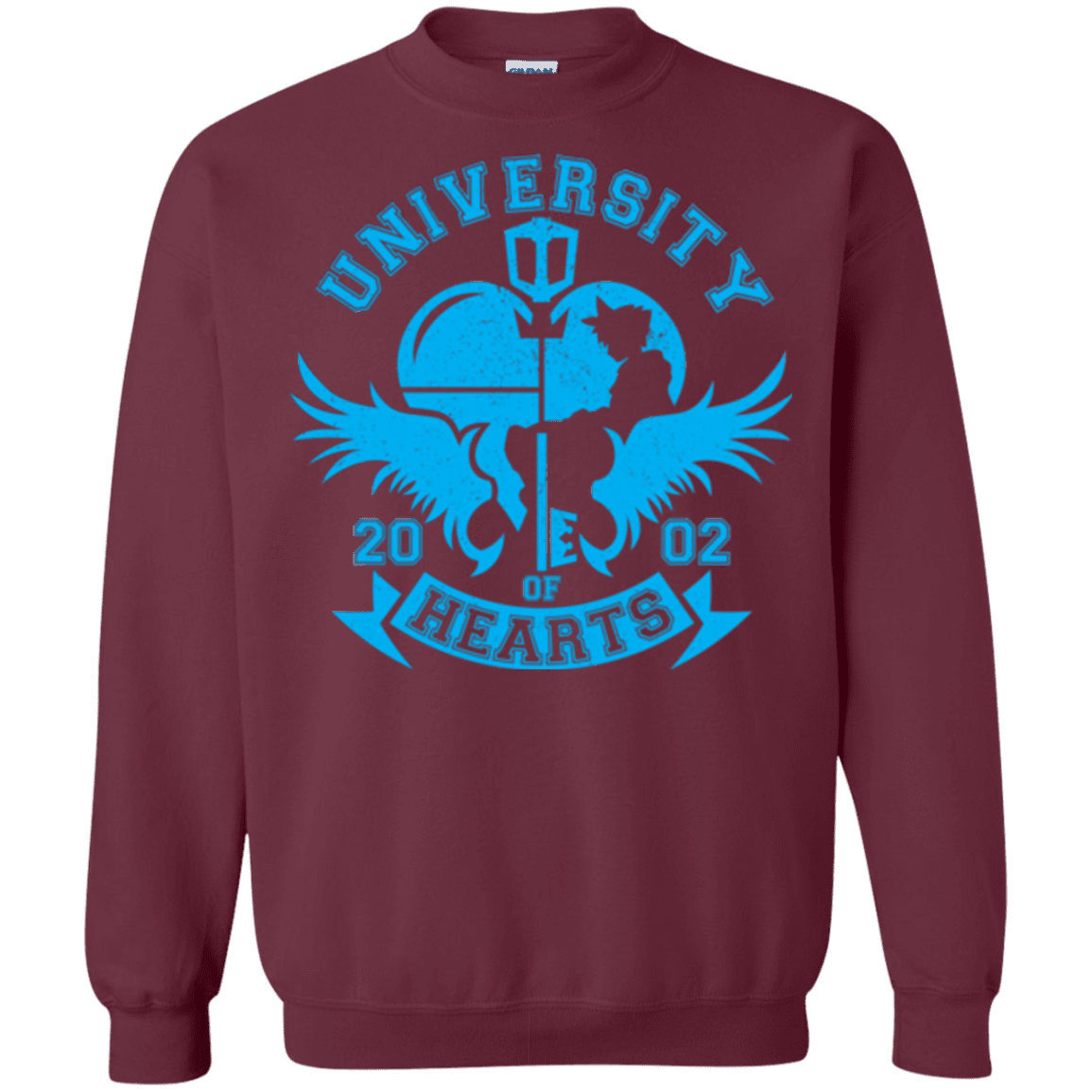 Sweatshirts Maroon / Small University of Hearts Crewneck Sweatshirt