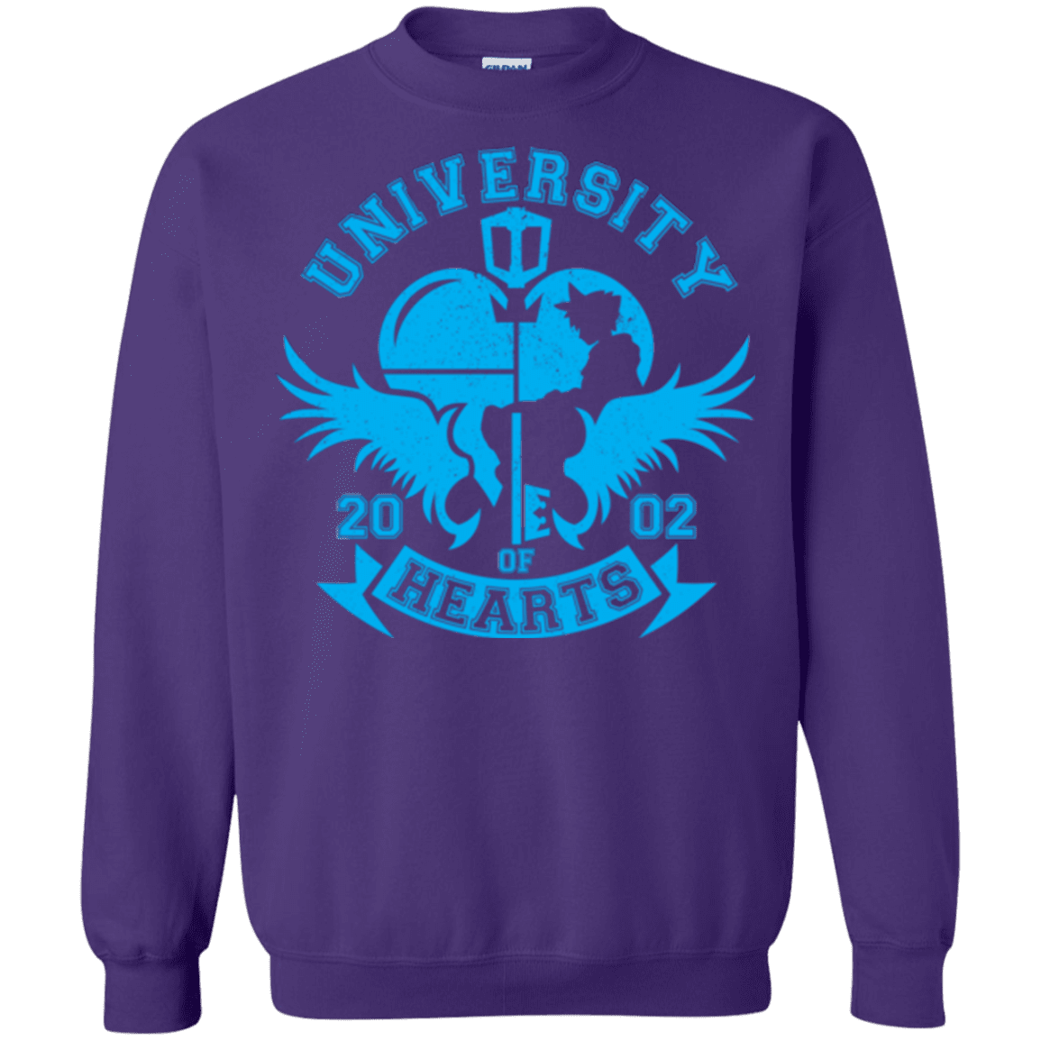 Sweatshirts Purple / Small University of Hearts Crewneck Sweatshirt