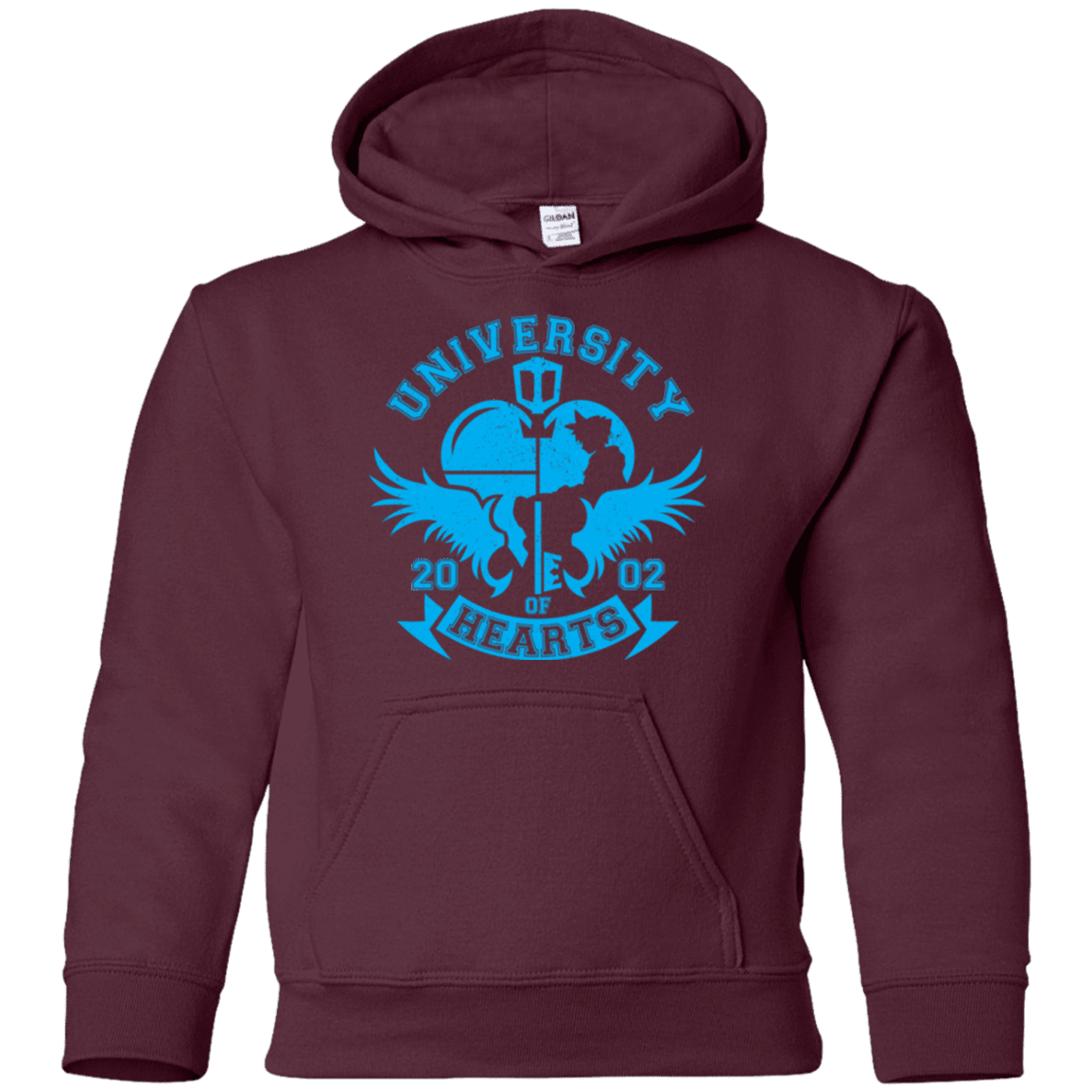 Sweatshirts Maroon / YS University of Hearts Youth Hoodie