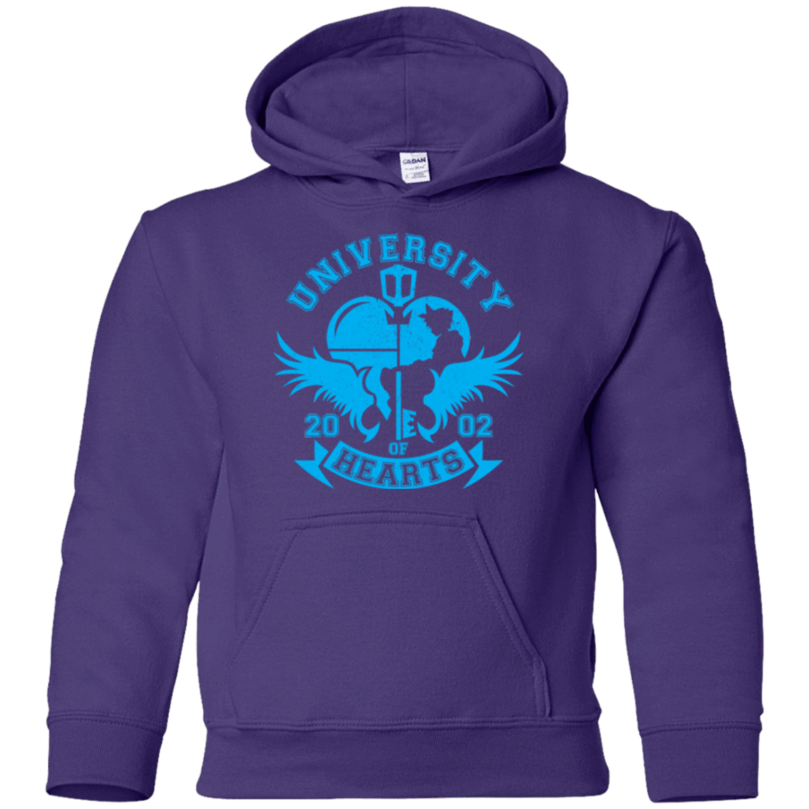 Sweatshirts Purple / YS University of Hearts Youth Hoodie