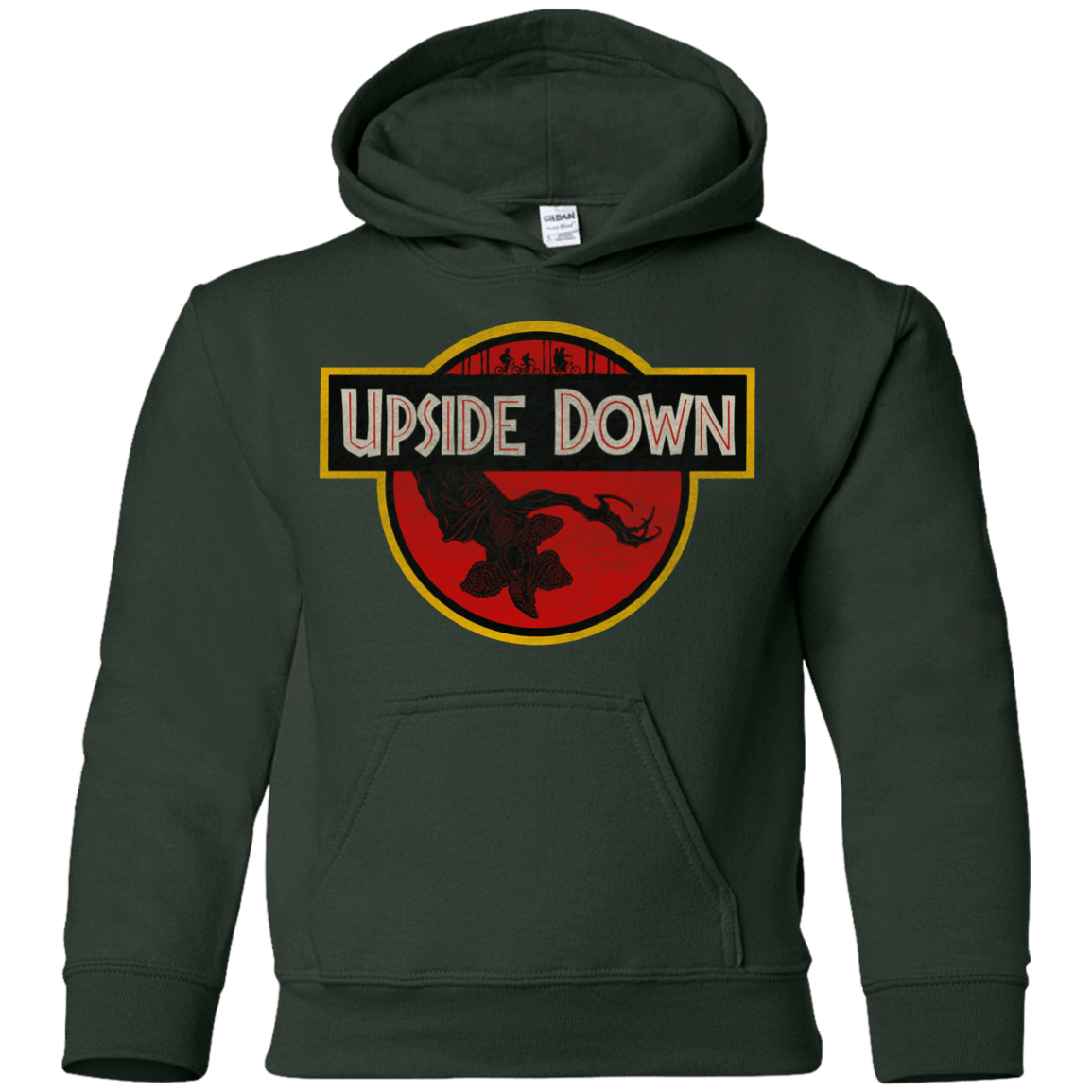 Sweatshirts Forest Green / YS Upside Down Youth Hoodie