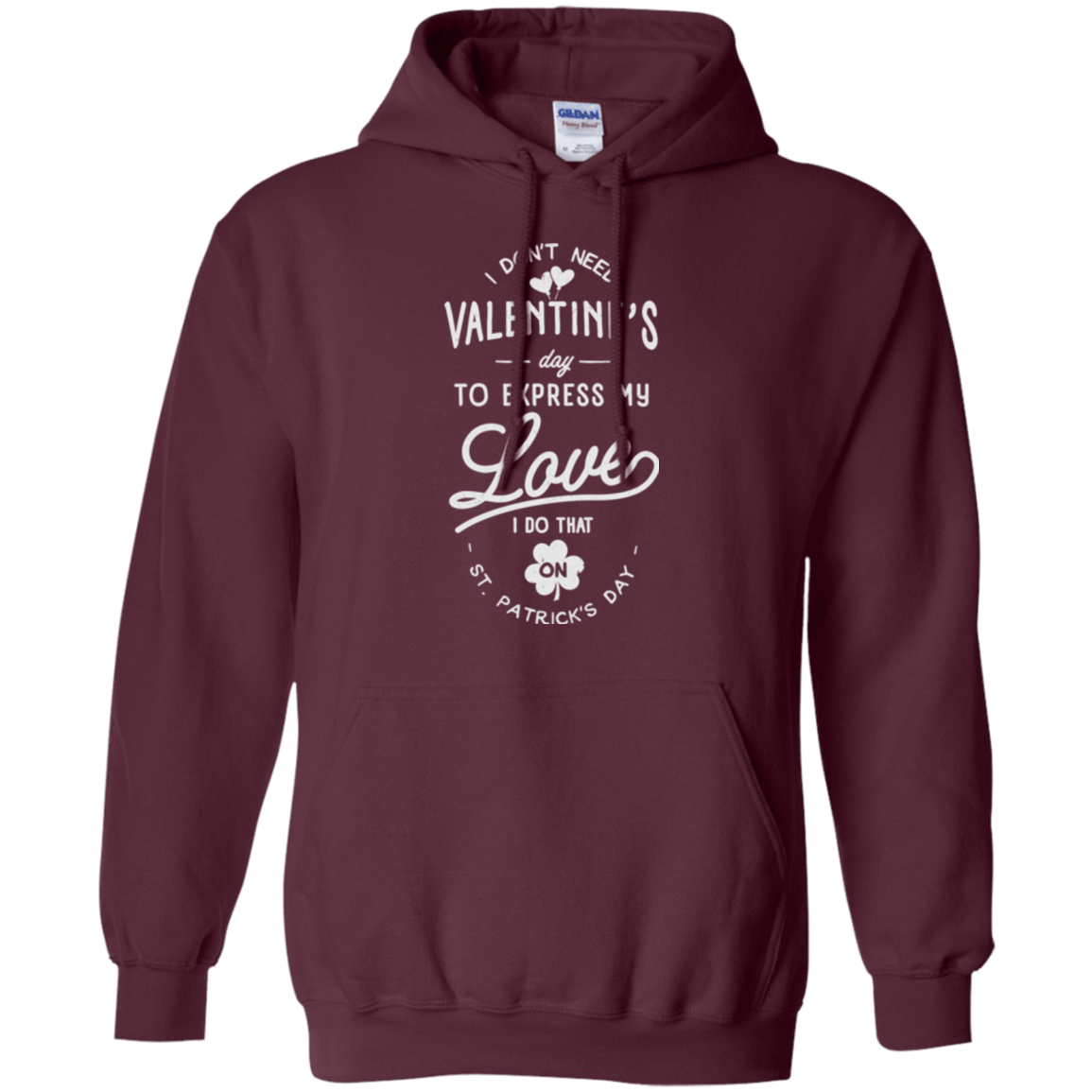 Sweatshirts Maroon / Small Valentine's Day Pullover Hoodie