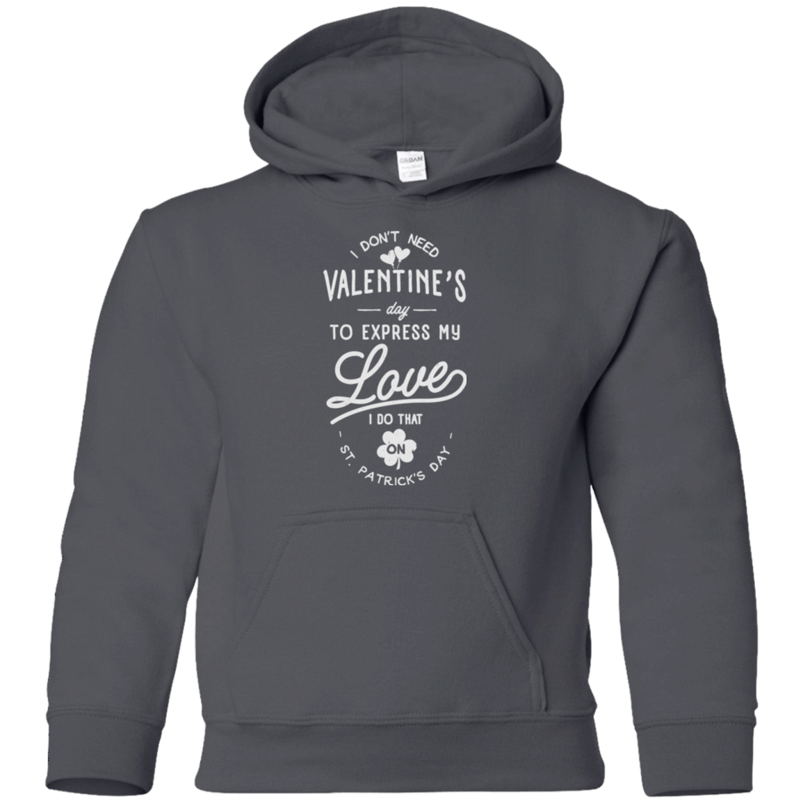 Sweatshirts Charcoal / YS Valentine's Day Youth Hoodie
