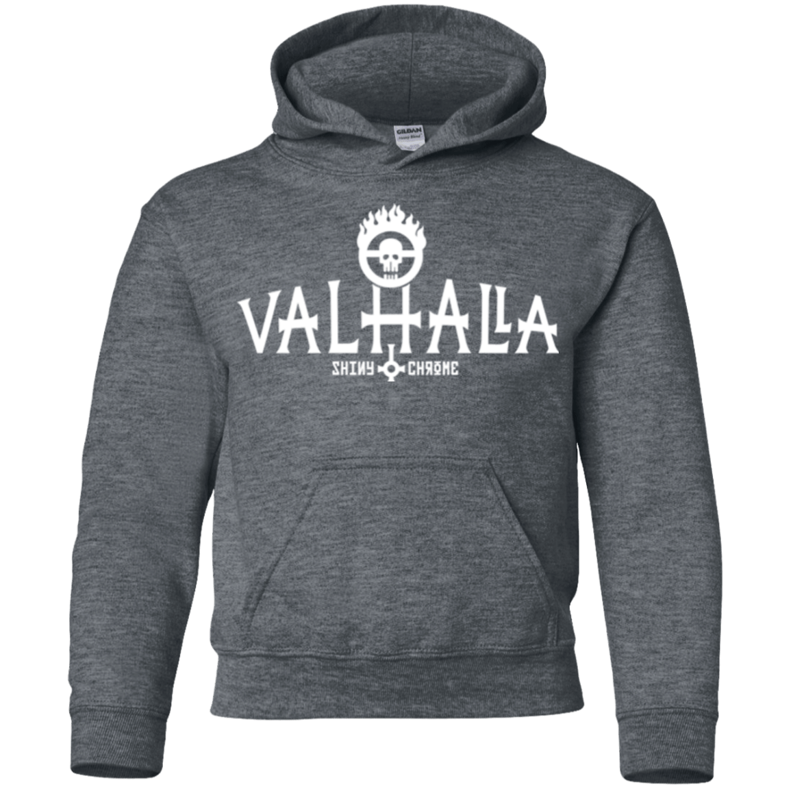 Sweatshirts Dark Heather / YS Valhalla Shiny & Chrome Youth Hoodie