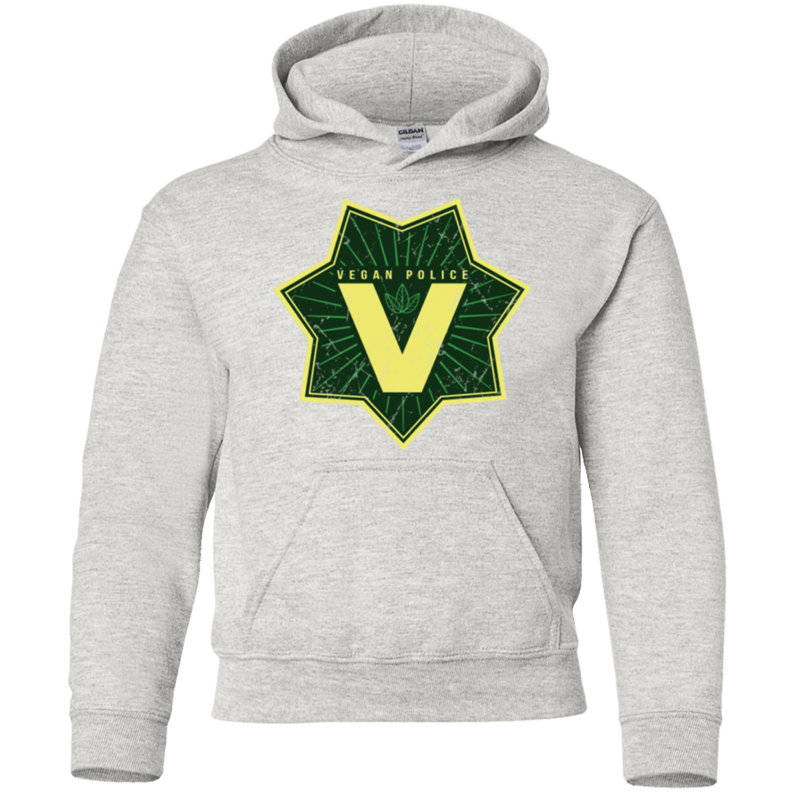 Sweatshirts Ash / YS Vegan Police Youth Hoodie
