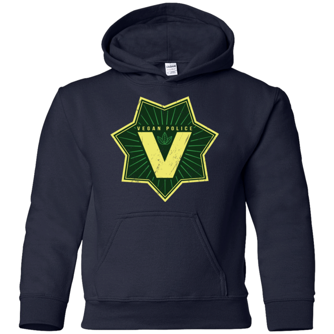 Sweatshirts Navy / YS Vegan Police Youth Hoodie