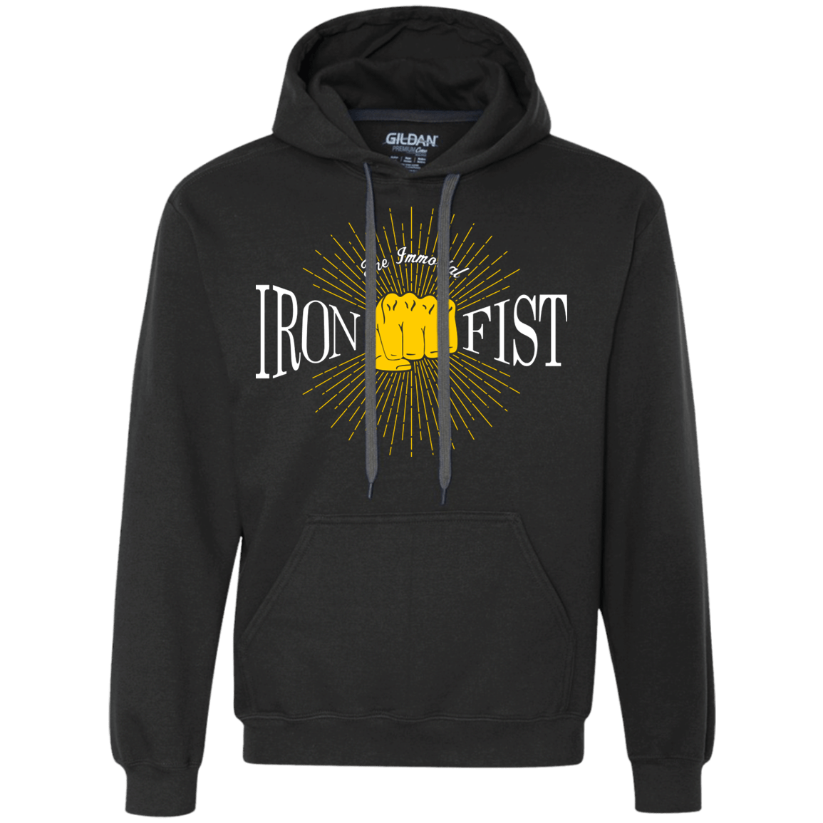 Sweatshirts Black / S Vintage Immortal Iron Fist Premium Fleece Hoodie