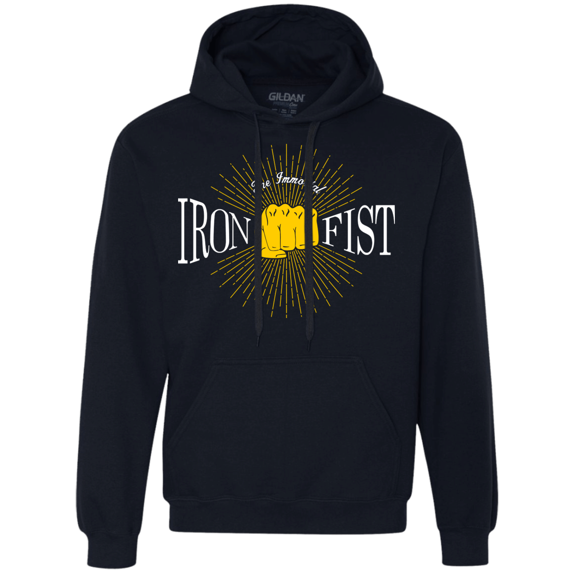 Sweatshirts Navy / S Vintage Immortal Iron Fist Premium Fleece Hoodie