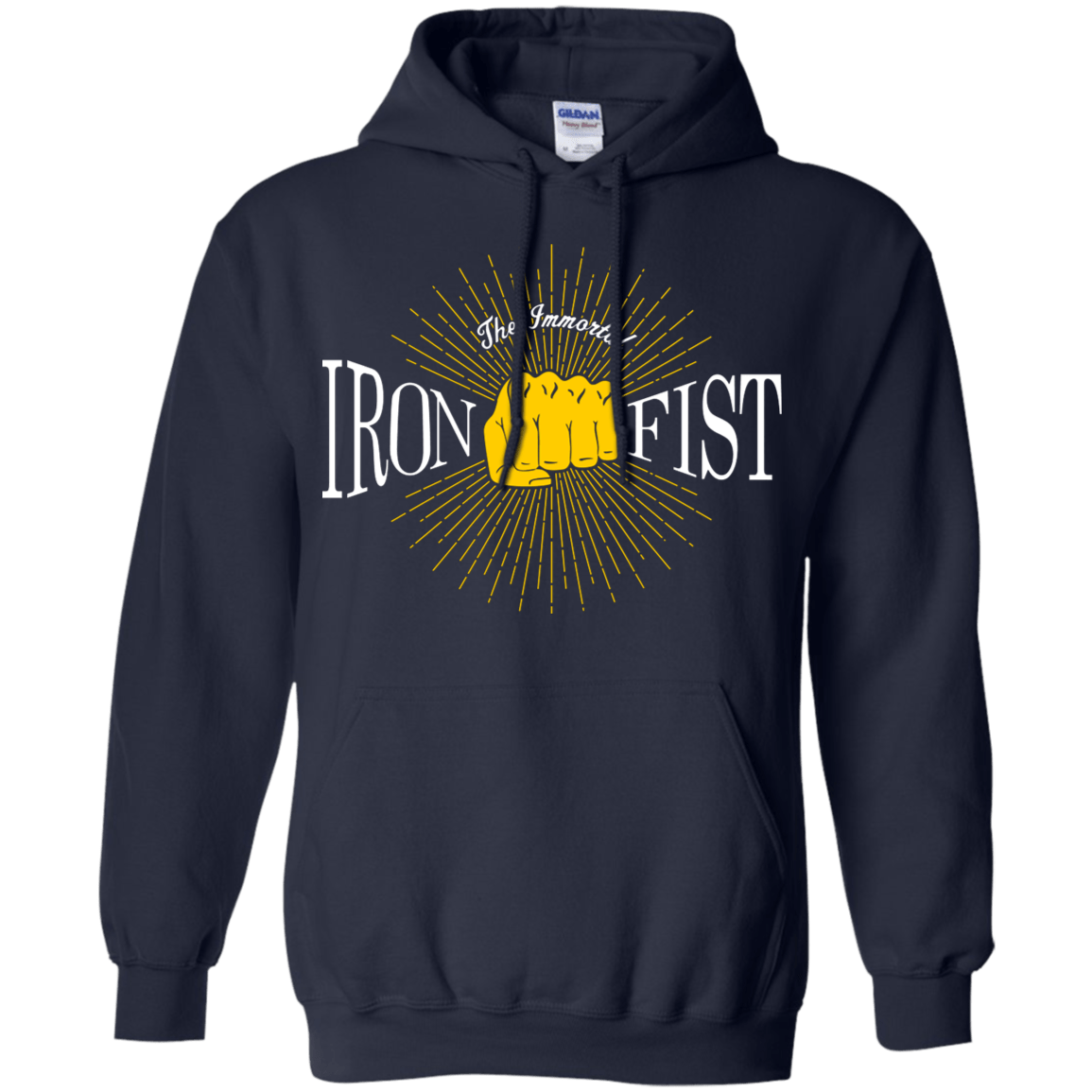 Sweatshirts Navy / S Vintage Immortal Iron Fist Pullover Hoodie