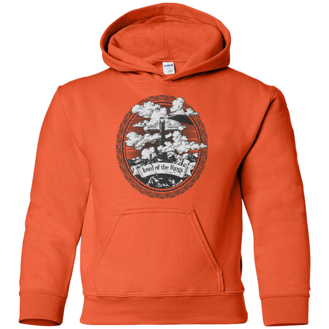Sweatshirts Orange / YS Vintage Mordor Tower Youth Hoodie