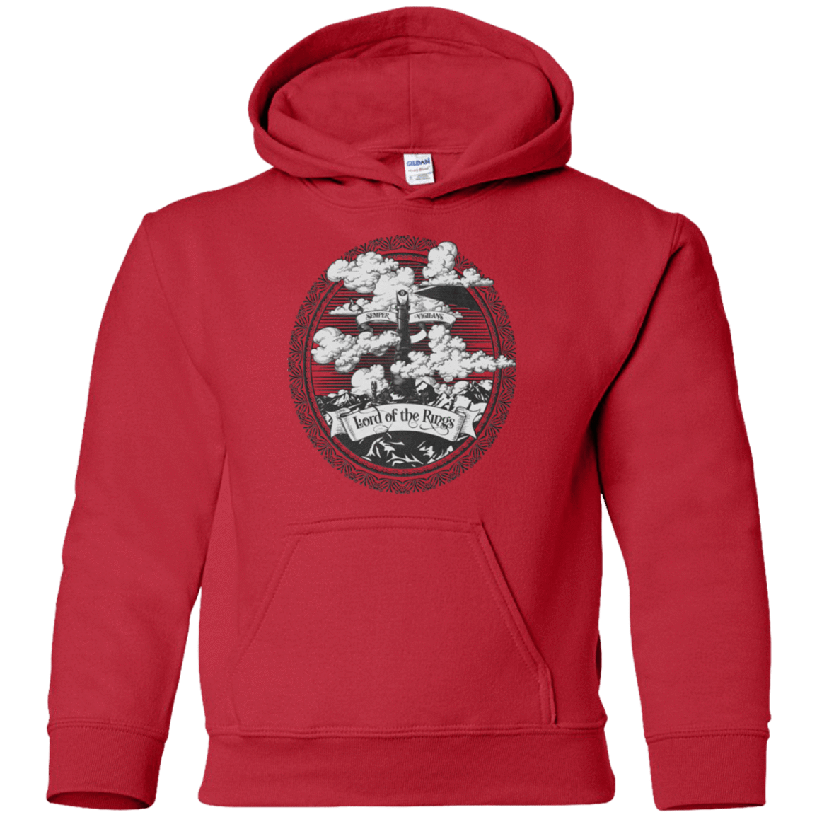 Sweatshirts Red / YS Vintage Mordor Tower Youth Hoodie