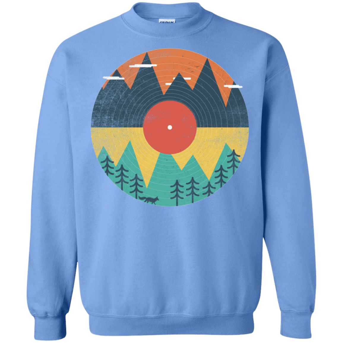 Sweatshirts Carolina Blue / S Vinyl Fox Crewneck Sweatshirt