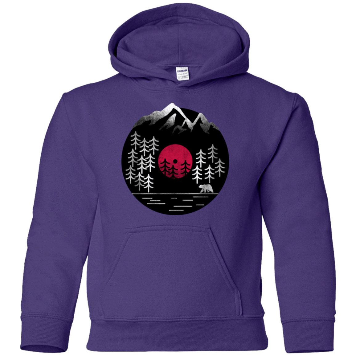 Sweatshirts Purple / YS Vinyl Nature Youth Hoodie