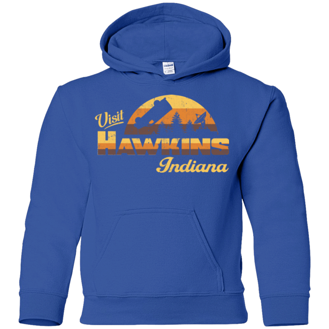 Sweatshirts Royal / YS Visit Hawkins Youth Hoodie