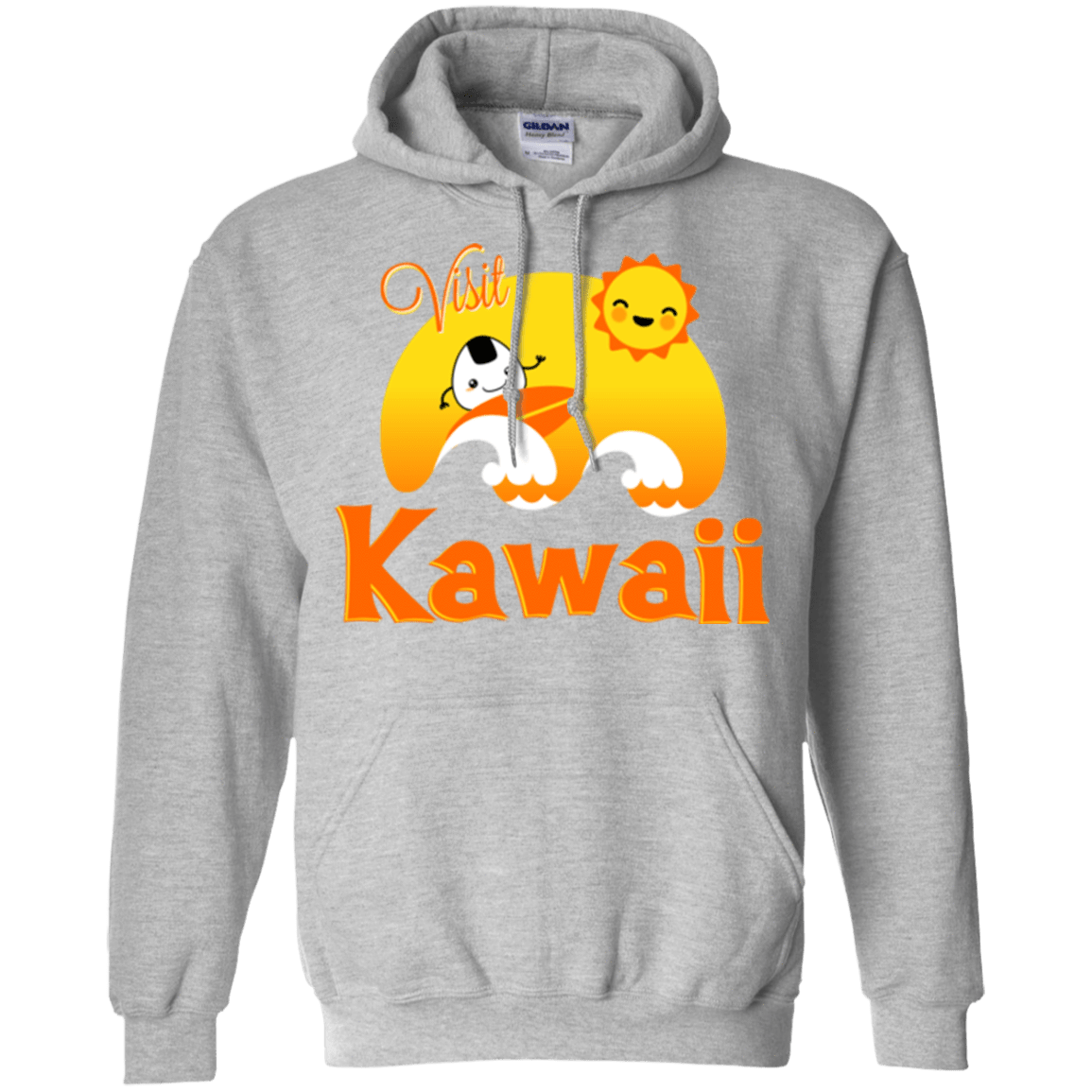 Sweatshirts Sport Grey / Small Visit Kawaii Pullover Hoodie