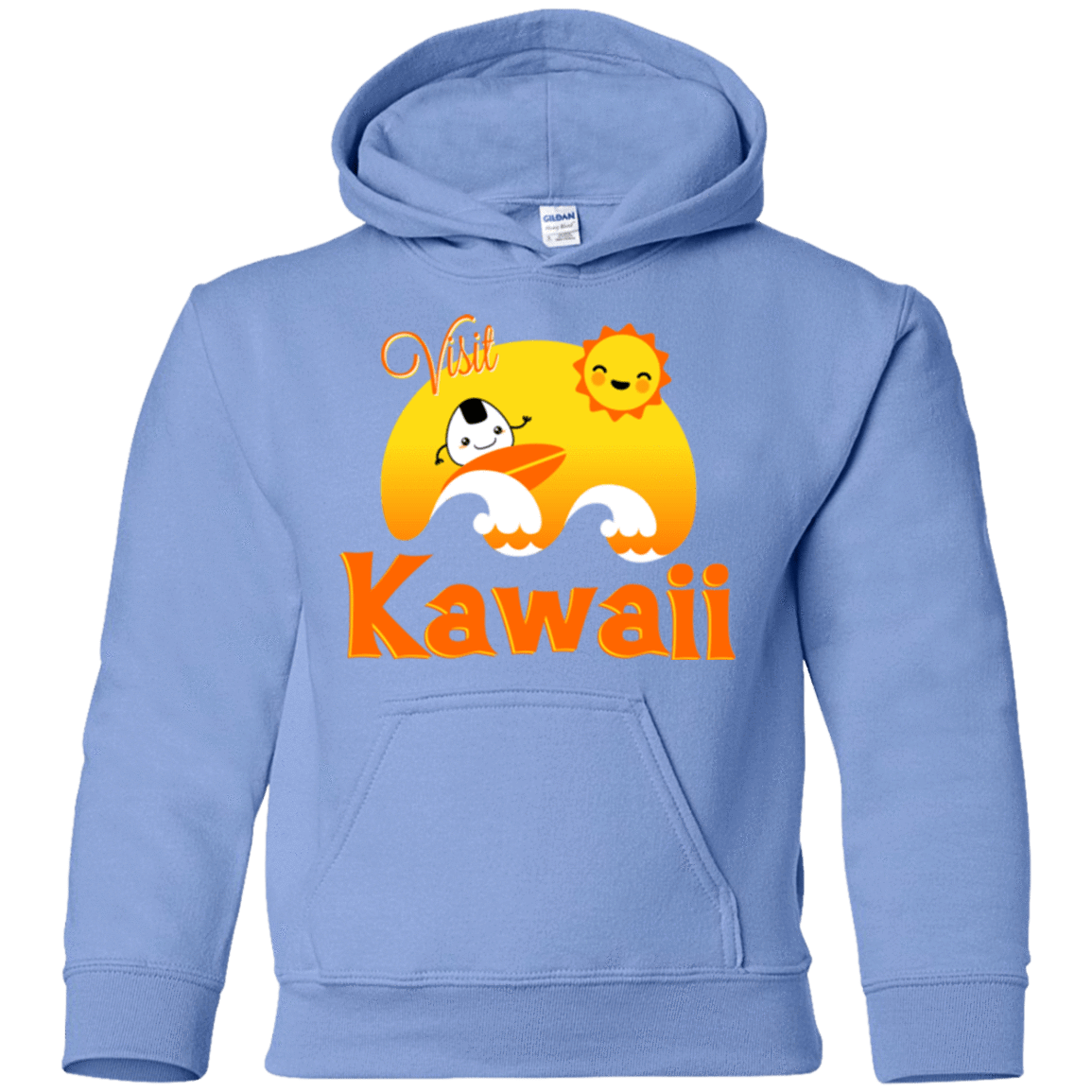 Sweatshirts Carolina Blue / YS Visit Kawaii Youth Hoodie