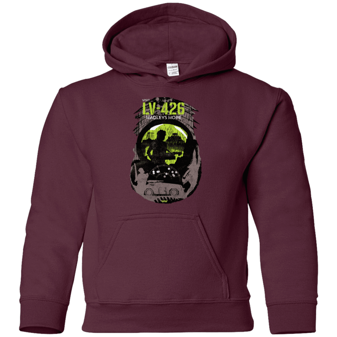 Sweatshirts Maroon / YS Visit LV-426 Youth Hoodie