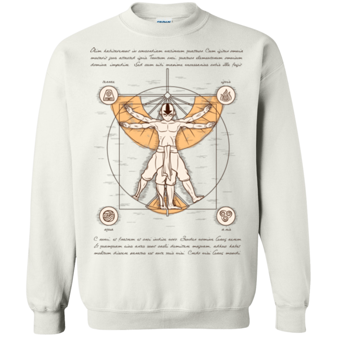 Sweatshirts White / Small Vitruvian Aang Crewneck Sweatshirt
