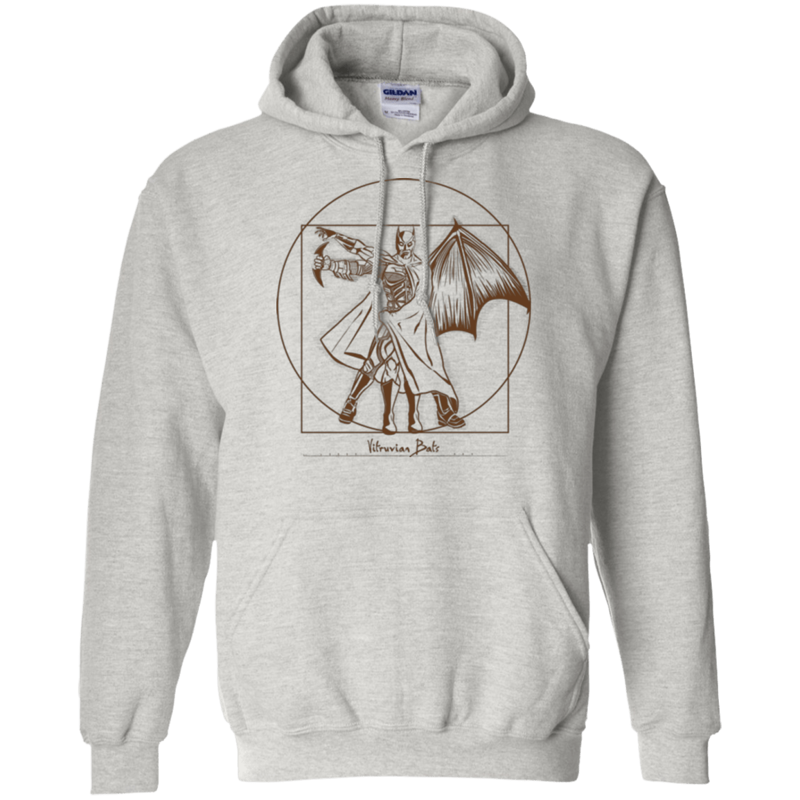 Sweatshirts Ash / Small Vitruvian Bats Pullover Hoodie