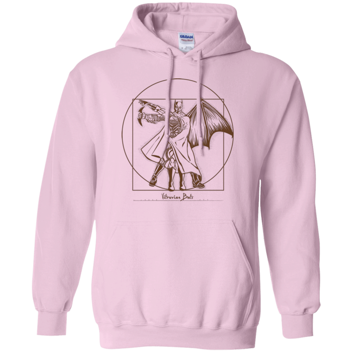 Sweatshirts Light Pink / Small Vitruvian Bats Pullover Hoodie