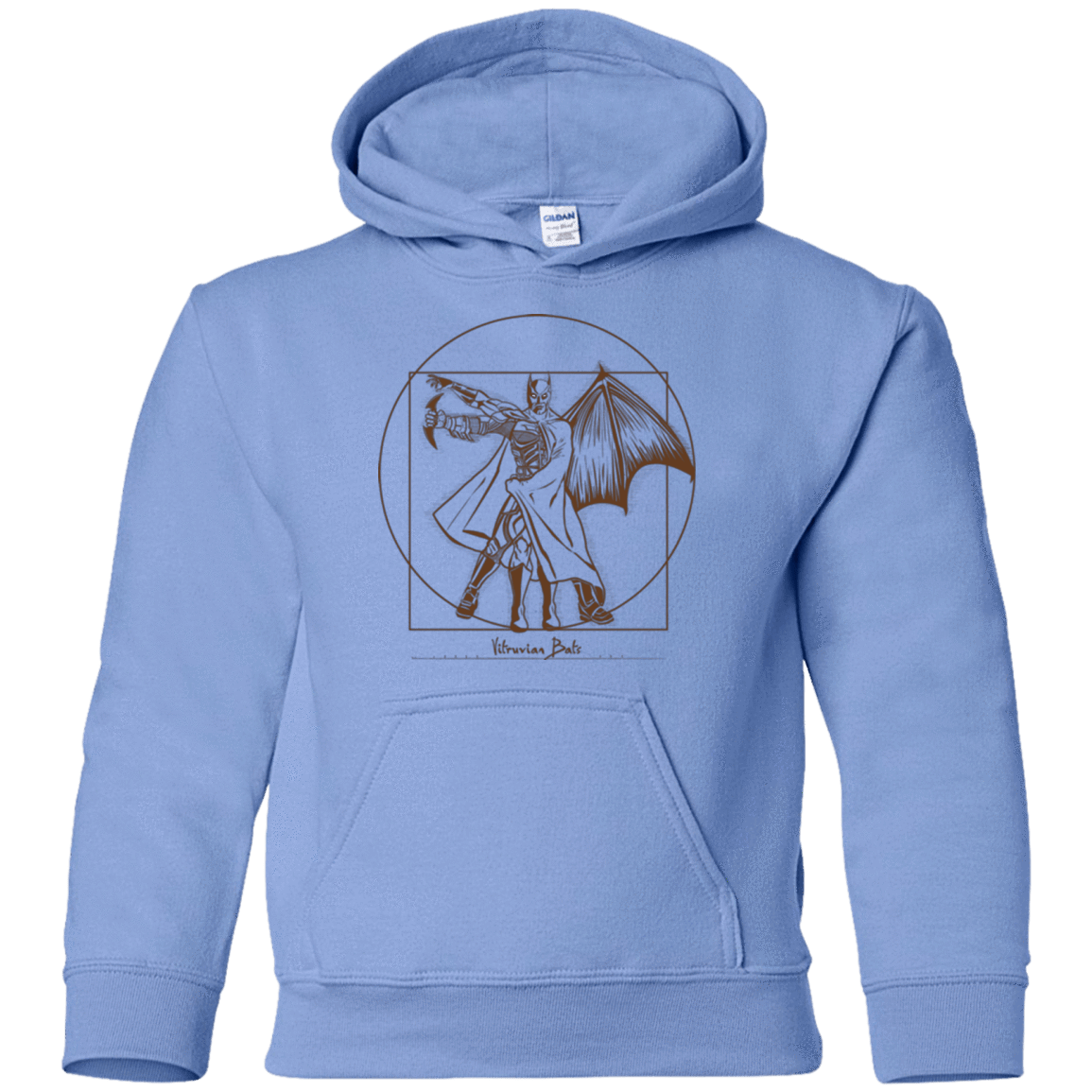 Sweatshirts Carolina Blue / YS Vitruvian Bats Youth Hoodie