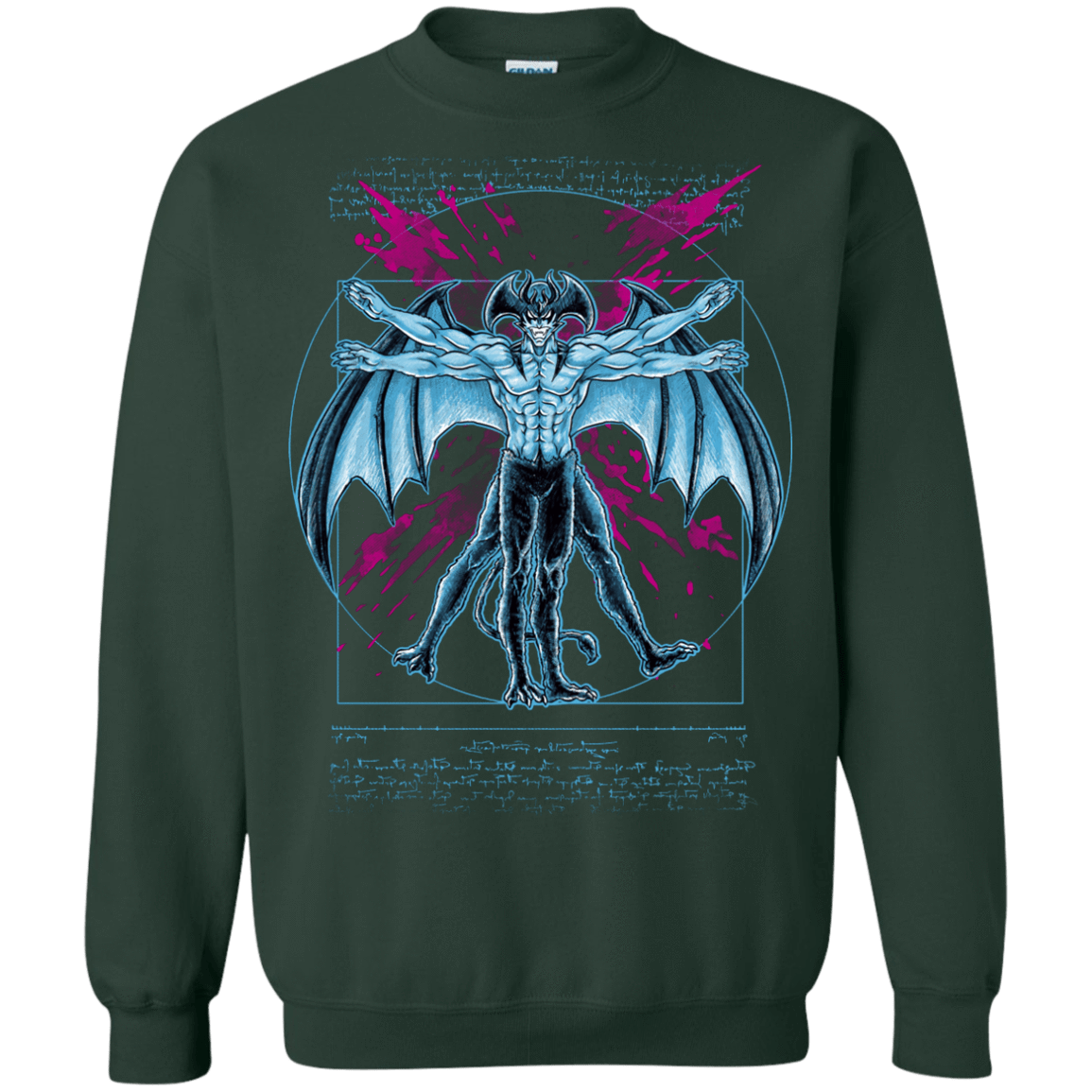 Sweatshirts Forest Green / S Vitruvian Devil Crewneck Sweatshirt