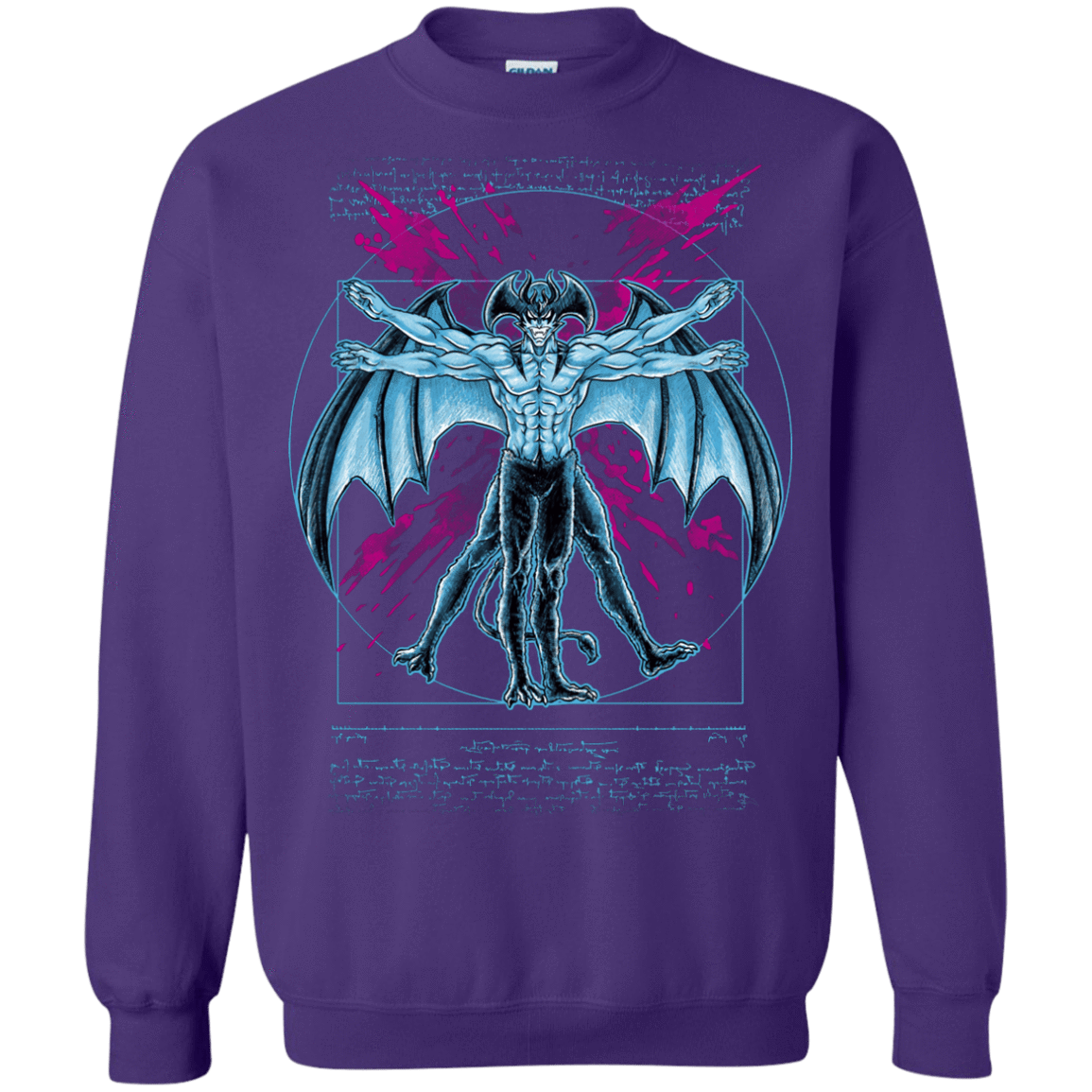 Sweatshirts Purple / S Vitruvian Devil Crewneck Sweatshirt