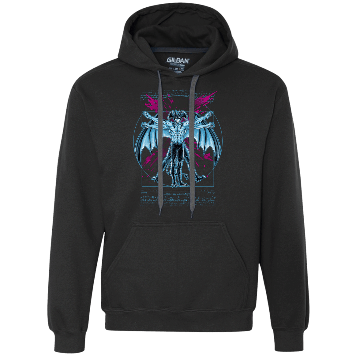 Sweatshirts Black / S Vitruvian Devil Premium Fleece Hoodie