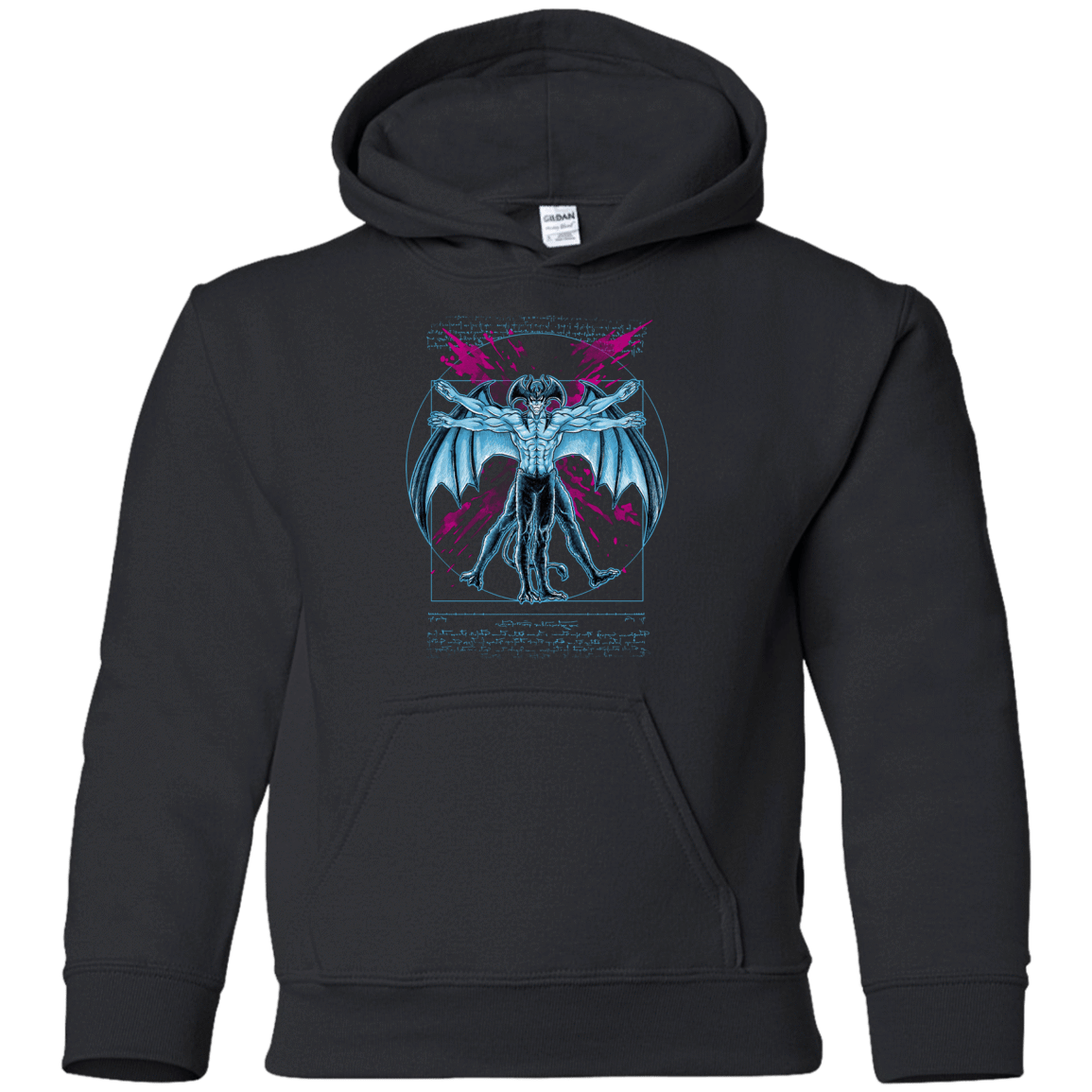 Sweatshirts Black / YS Vitruvian Devil Youth Hoodie