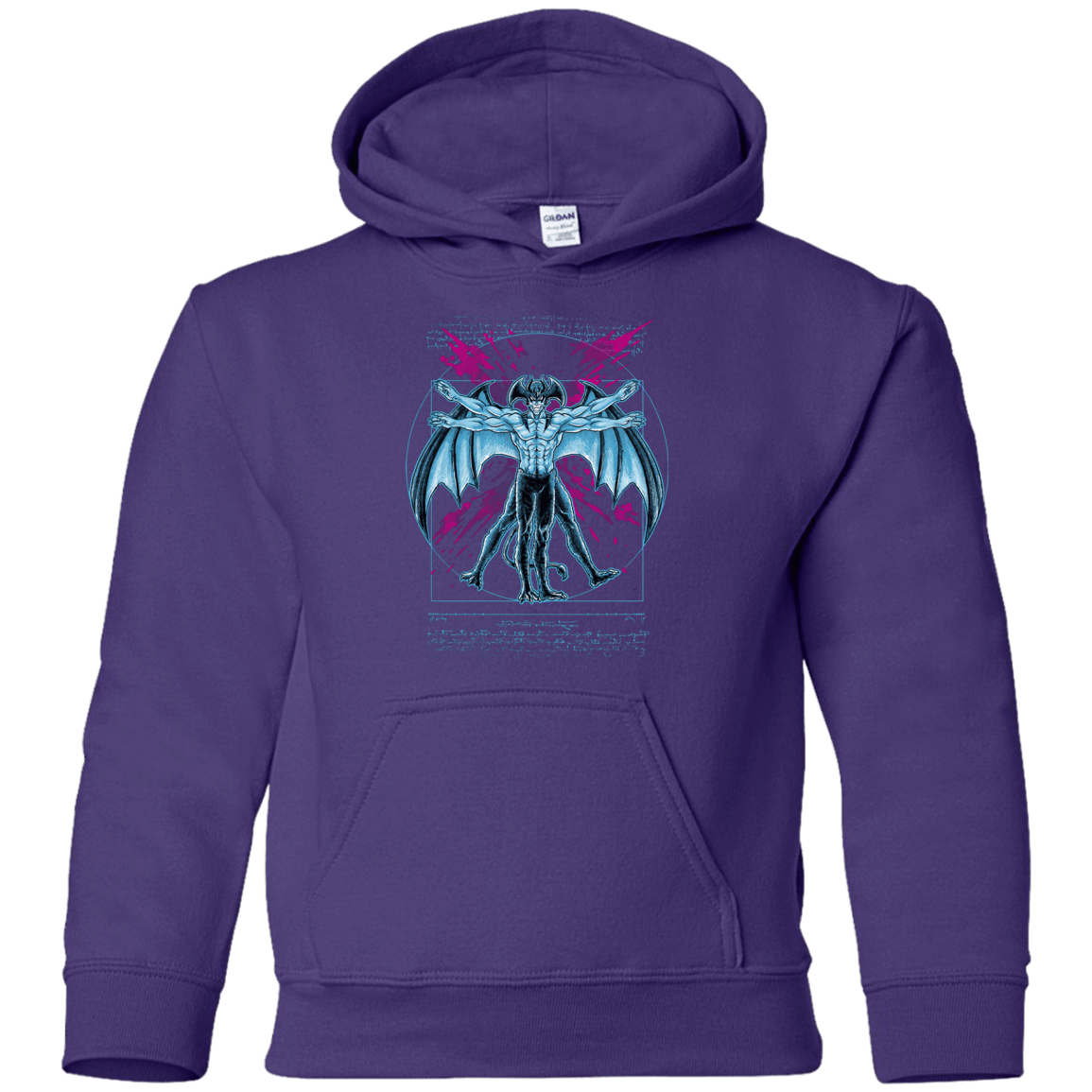 Sweatshirts Purple / YS Vitruvian Devil Youth Hoodie